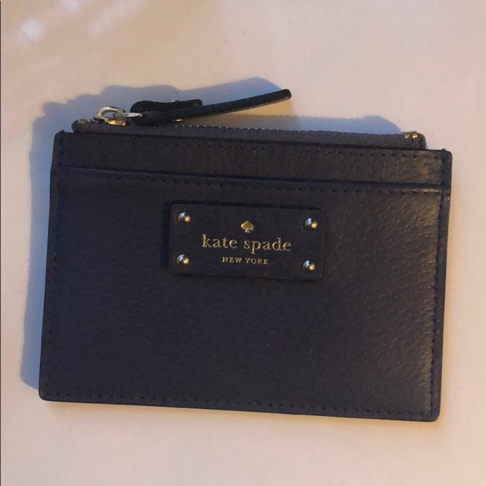 Kate Spade blue mini zipper wallet